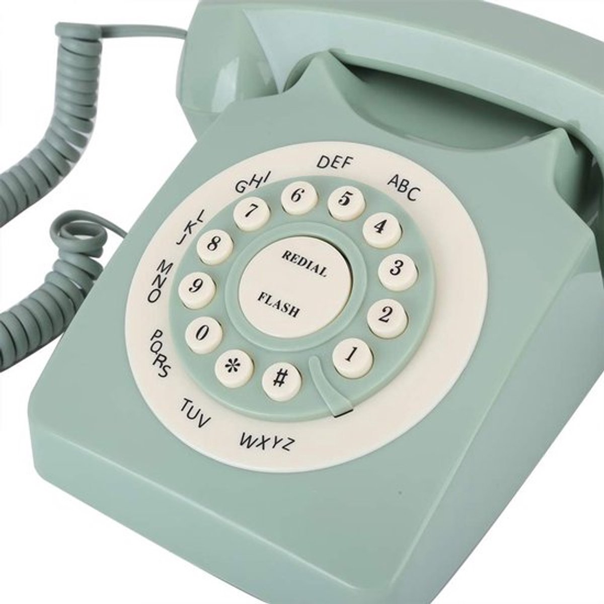 Ideeale groene retro vaste telefoon Dailygoody