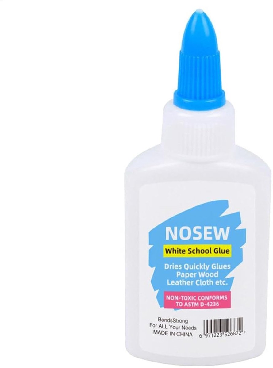 Textiellijm - Stoffenlijm Huislijm - Kleding Repareren - Sneldrogend - 40 ml - Wit