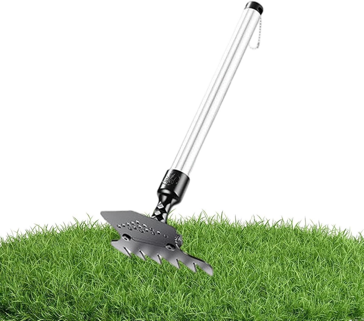 Tuinhark Bodemhark - Gereedschap Tuin - Tuinonderhoud Egaliseren - Verstelbare Lengte - 28-98.5 cm - Enkele Attribuut