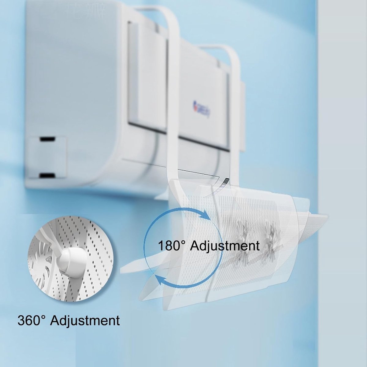 Airco Deflector - Ventilatierooster - Comfort Verhogend - Verstelbaar Ontwerp - 74-95 cm - Wit — afbeelding 7