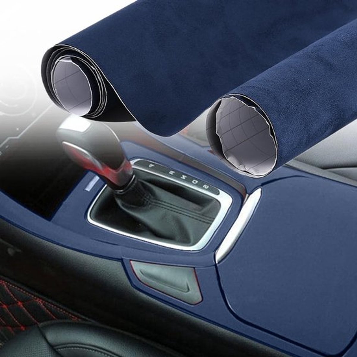 NTHProducts - Car Film - Microfibre Fabric - Elegant interieurfilm - Donkerblauw