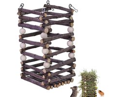 Hooivoerstation Konijn - Hooirek Kleinvee - Netjes Voeren - Veilig Houten Frame - 10 x 19 cm - Niet gespecificeerd