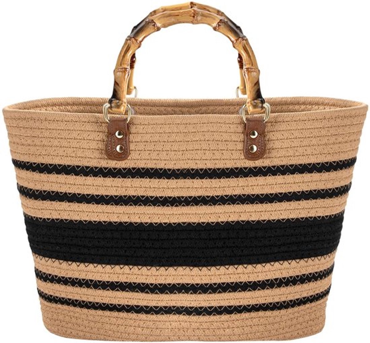 Modebewuste tote bag met retro ontwerp