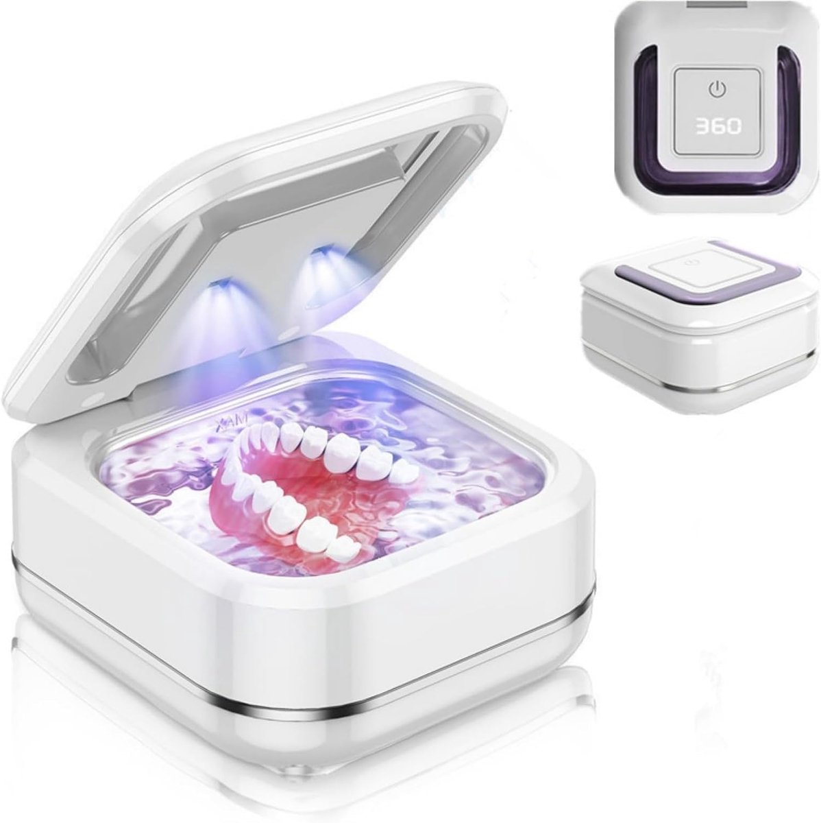 Ultrasone Reiniger - Sieraden Reiniger - Hygiënisch Reinigen - 42 kHz Hoogfrequent - Compact Ontwerp - Zwart