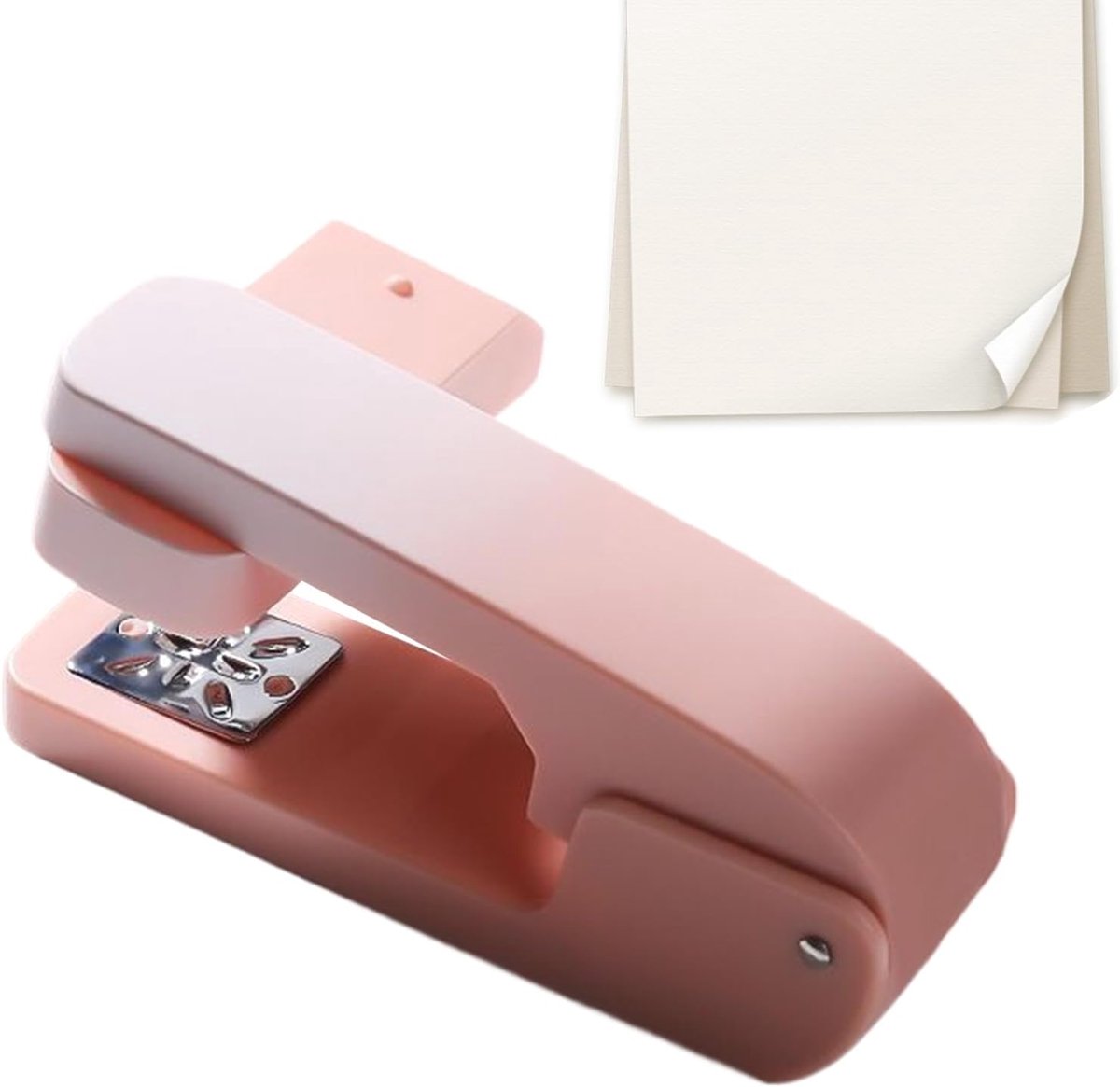 Bureaubureau set - Nietapparaat accessoires - Documenten nieten - 360 graden rotatie - 20 vellen capaciteit - Roze