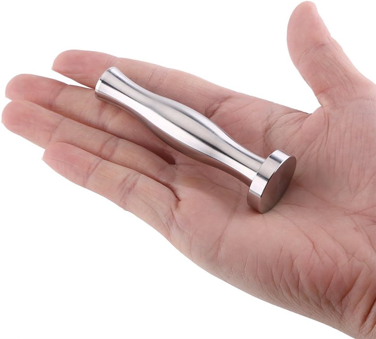 Espresso Koffie Stamper - Koffie Tamper - Espresso Bereiden - Roestvrij Staal - 8 cm Hoogte - Zilver