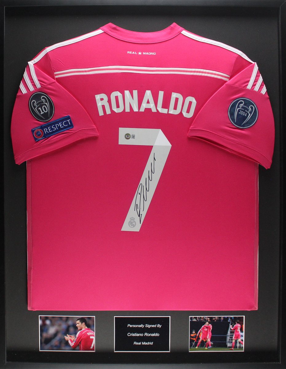 Cristiano Ronaldo gesigneerd Real Madrid 14/15 ingelijst uit shirt