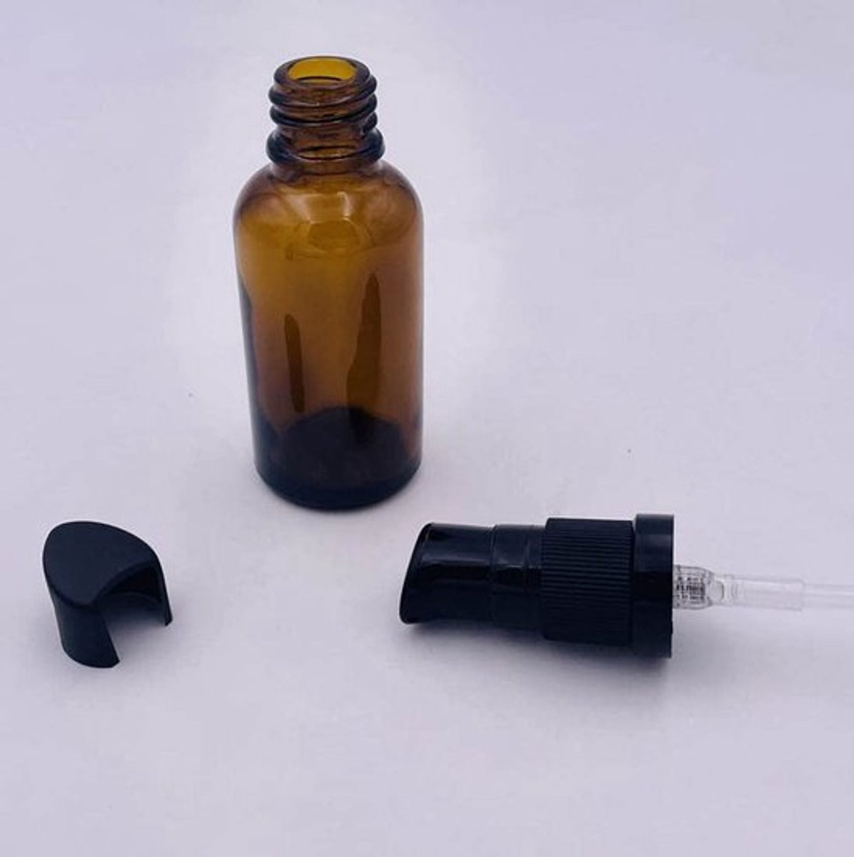 Dailygoods- Pompfles 30ml - 6 Stuks - Amber Glas - Navulbaar - Lichtbeschermend