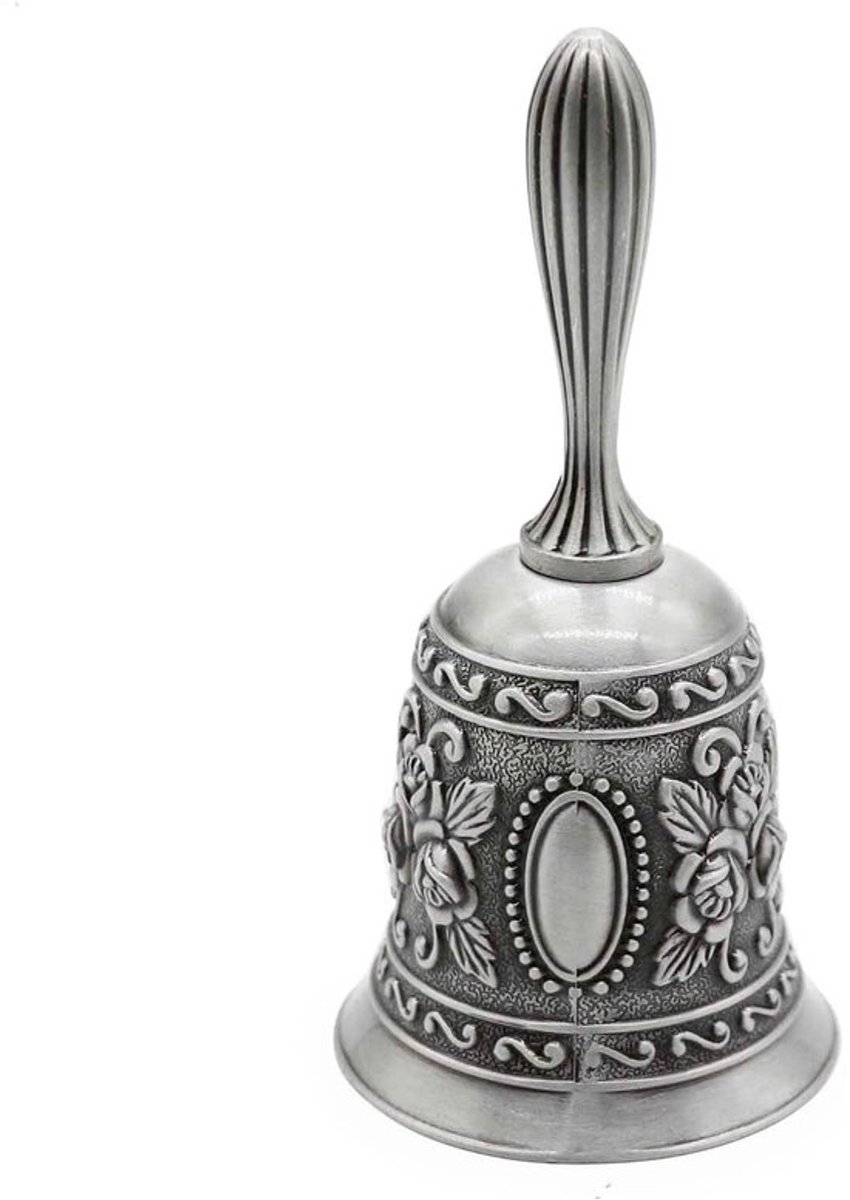 Store_7 - Hand Bell - Traditionele Alarm Bel - Oud zilver - Bell - Service