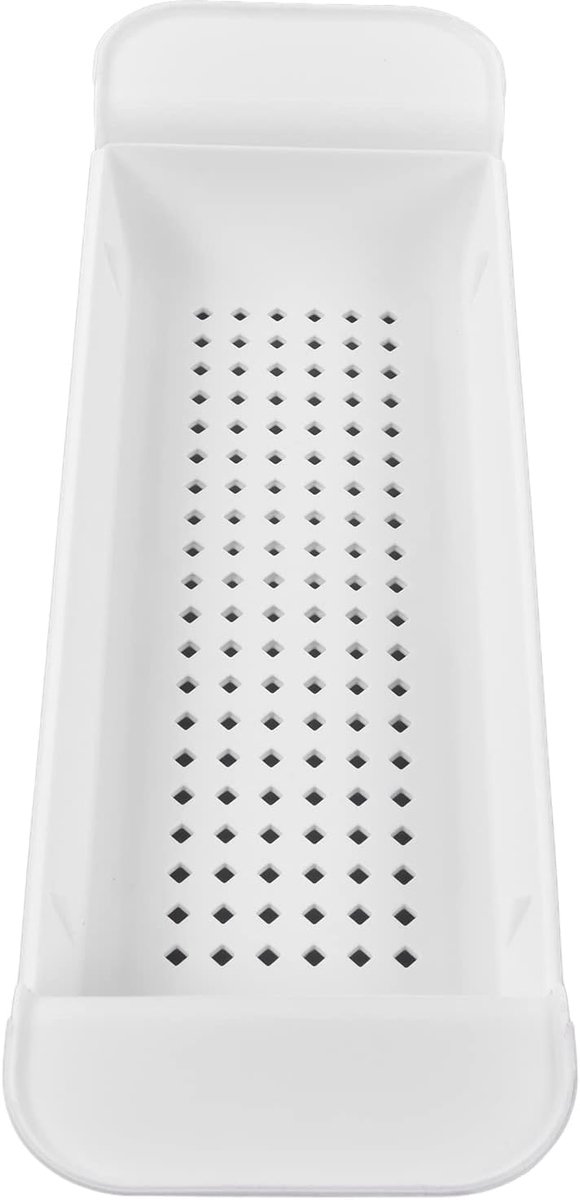 Badkuip Caddy - Badplank Organisator - Ontspannen Ervaring - Uitbreidbaar Ontwerp - 56D x 18W cm - Wit