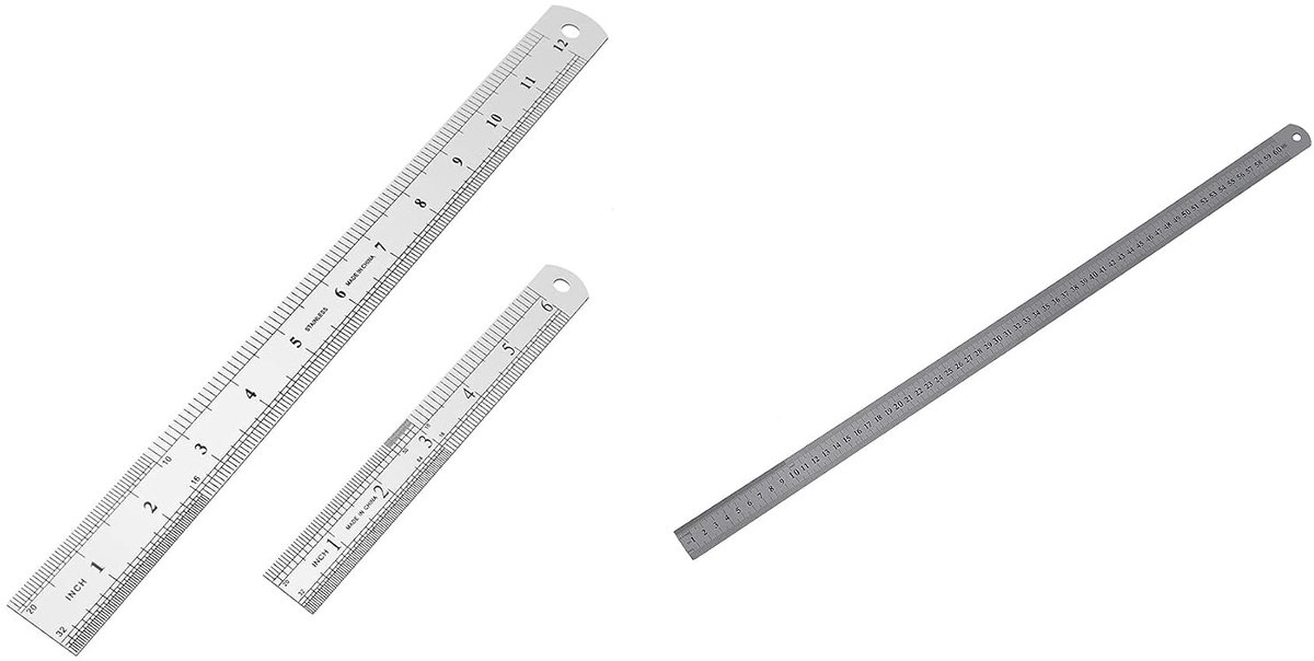 Metalen Linialen Set - Meetinstrumenten - Precisie Meten - Roestvrij Staal - 30cm en 15cm - Zilver