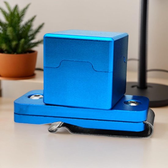 Krijthouder - Krijt Case - Biljart Spel - Magnetisch Ontwerp - 6.2x3x4.3 cm - Zilver — afbeelding 4