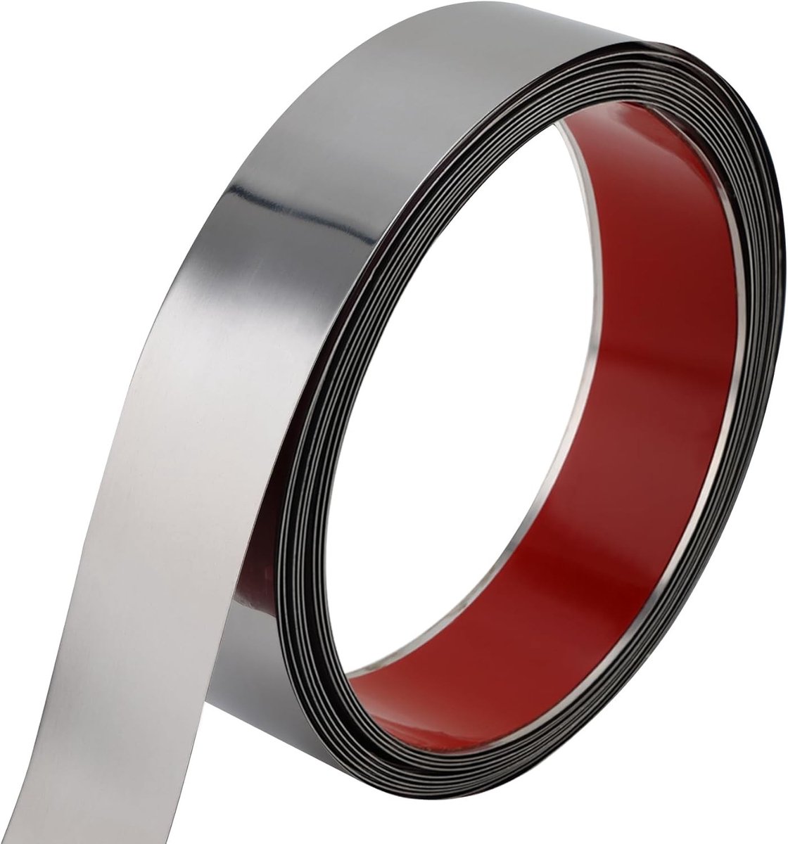 Flexibele zelfklevende metalen strip - Glanzend zilver - Sterke hechting - Eenvoudig te gebruiken - Voor werkplaats, kantoor en huisdecoratie