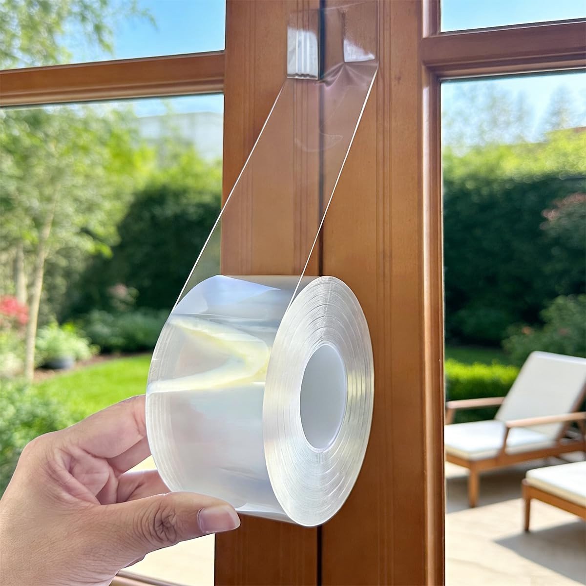 Zelfklevende Transparante Sealing Tape 5cm x 10m voor Raamafdichting, Weerbestendig en Isolerend tegen Koude, Stof en Regen