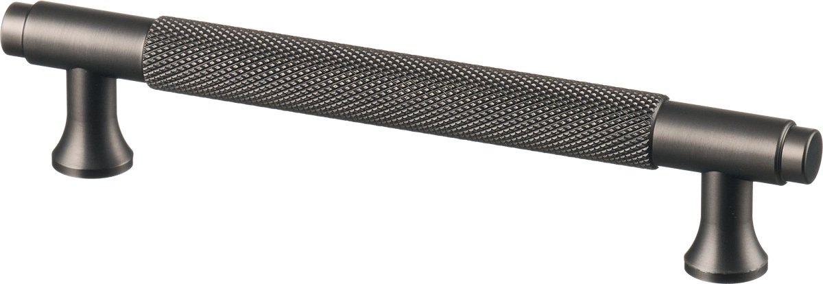 Handgreep Gun Metal - diamond cut - 128mm/164mm
