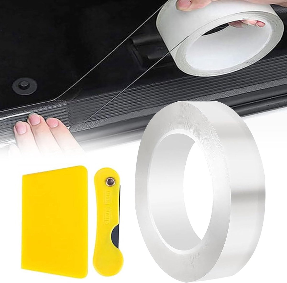 SnelShoppen - Paint Protection Film Transparant 3 cm x 10 m - Auto Bescherming Film - Steenslag Bescherming - Zelfklevend voor Auto, Fiets en Motor