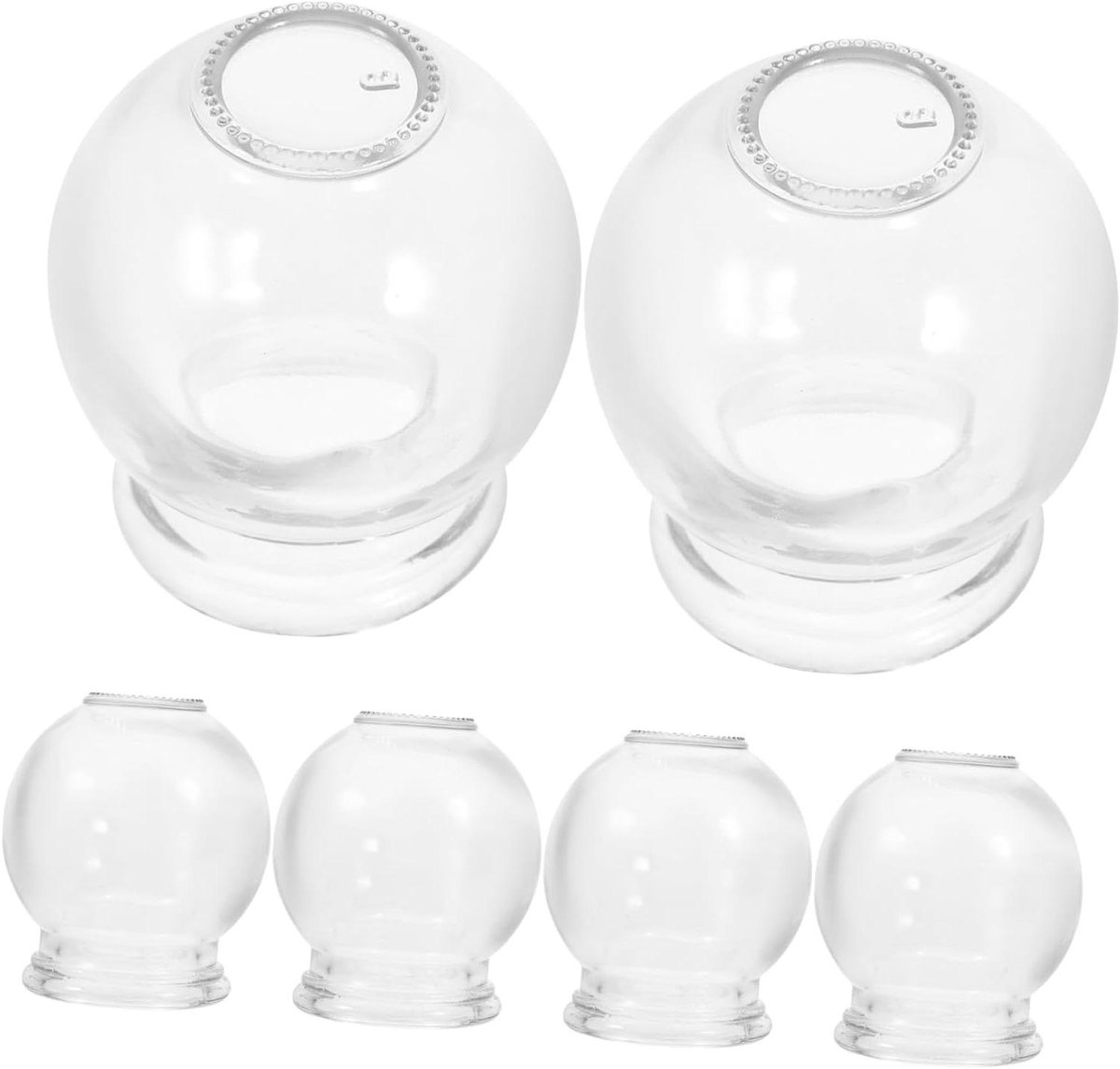Cupping Glazen Set - Massage Cups - Spierontspanning - Traditionele Chinese Methode - 6 stuks - Transparant