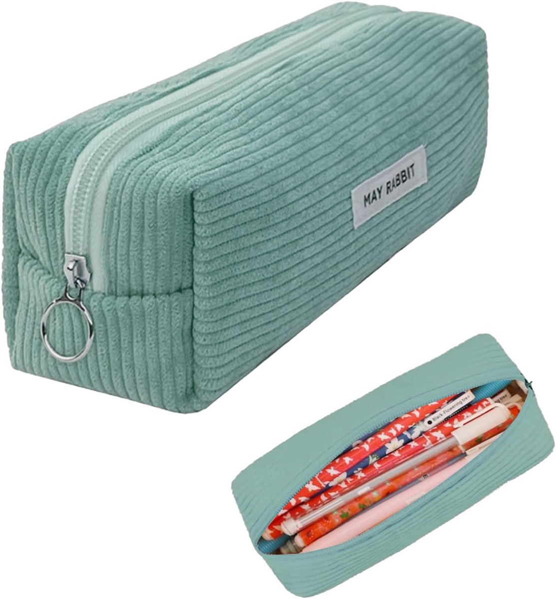 SnelShoppen - Corduroy Etui Voor School, Thuis en Kantoor - Grote Capaciteit, Lichtgewicht, Stevige Rits, Zacht en Duurzaam Materiaal, Perfect Voor Ki
