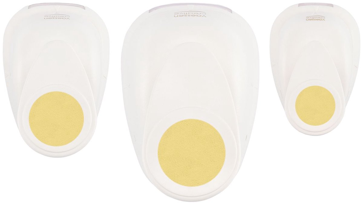 Vaessen Creative Pons Set - Figuurpons Cirkel - 3 st. - Ø 12, 19 en 37 mm