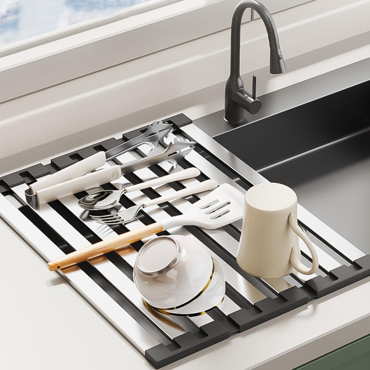 Omgoods - Afdruiprek voor Keuken met Vouwbare Functionaliteit