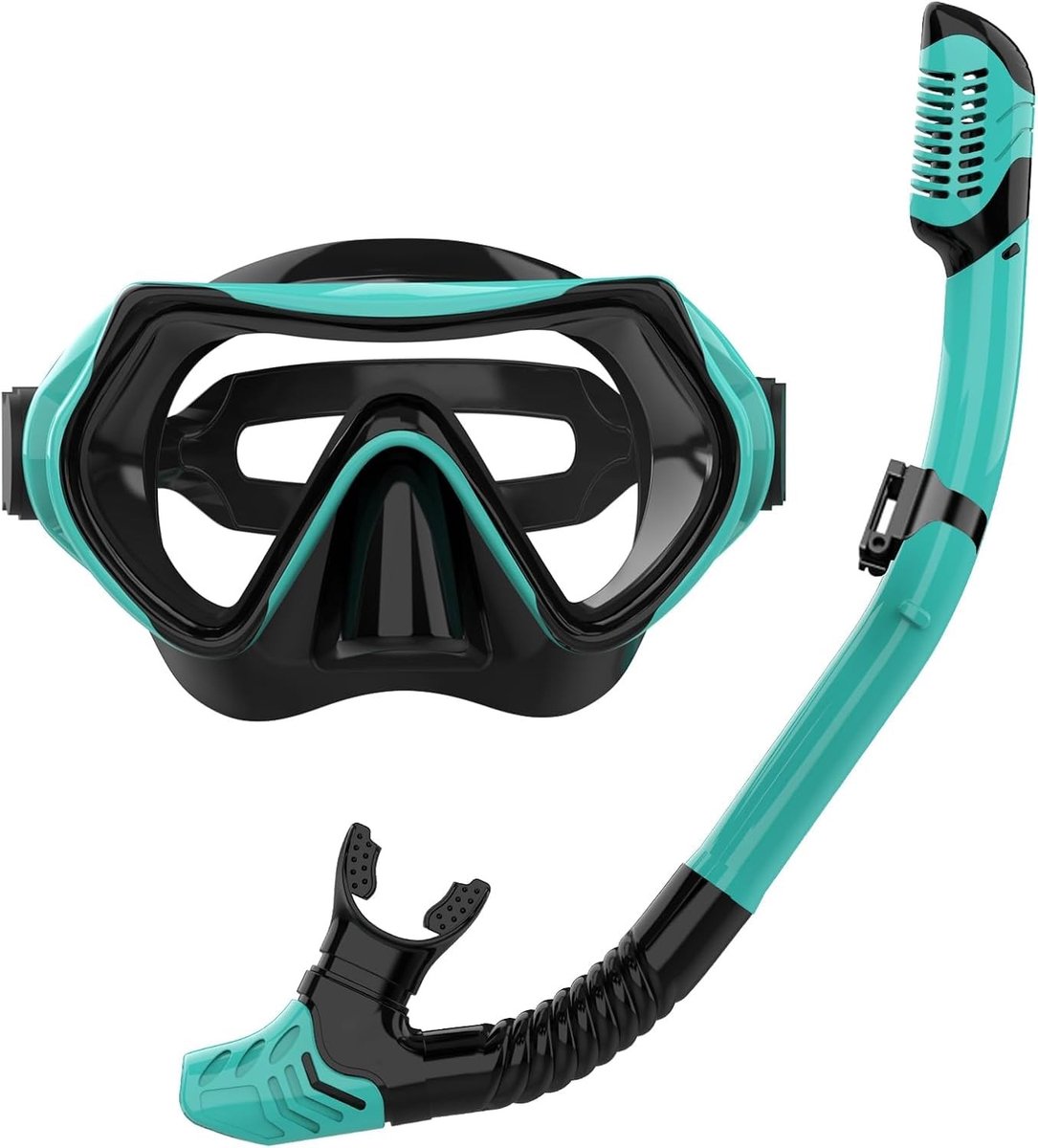 Omgoods- Snorkelmaskerset 180 graden gezichtsveld - Duikmasker volwassenen - Anti-condens bril - Robuuste lenzen - Waterdicht - Kristalhelder zicht
