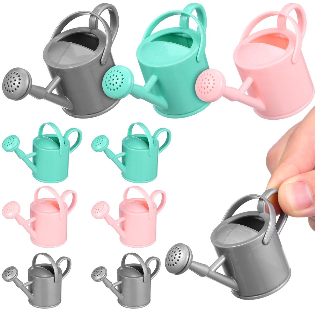 Omgoods - Mini-Gieter Rollenspel Set van 9 - Voor Tuindecoratie en Handwerk