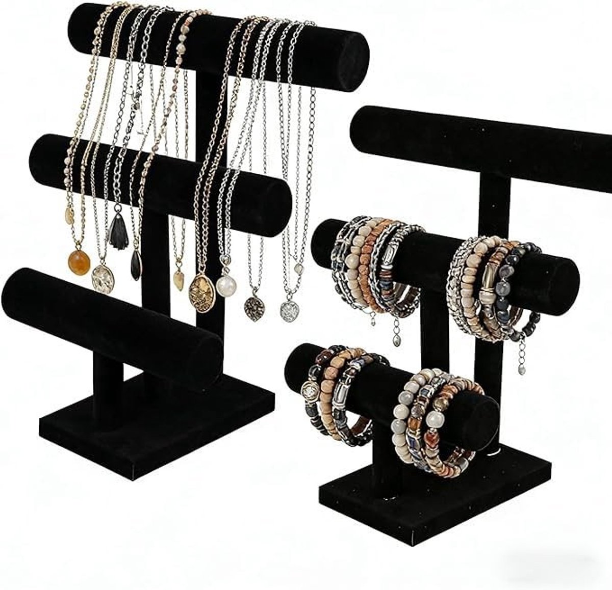 Omgoods - T-vormige Sieradenhouder met 3 Niveaus
