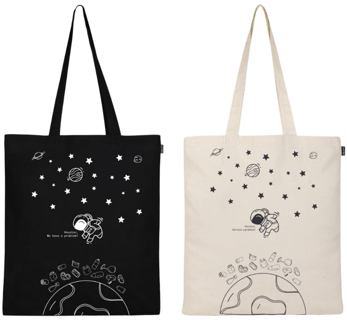 Omgoods - Aesthetic Canvas Tote Bag voor Vrouwen, Herbruikbaar en Trendy
