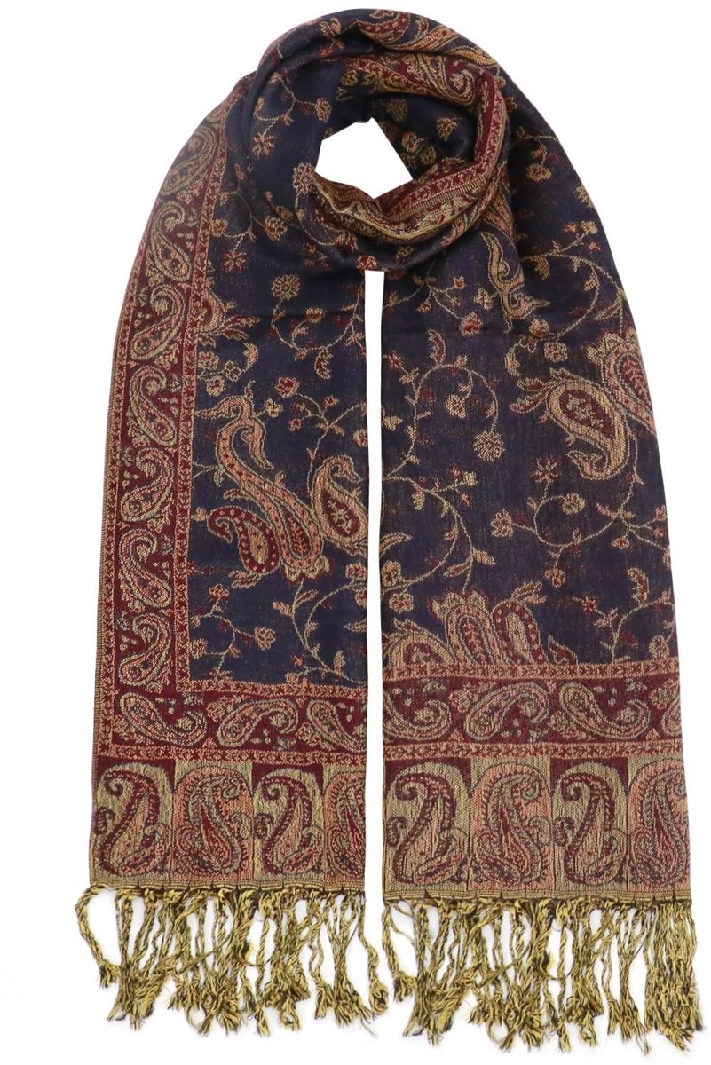 Omgoods - Zachte Pashmina Sjaal voor Dames met Paisley Motief