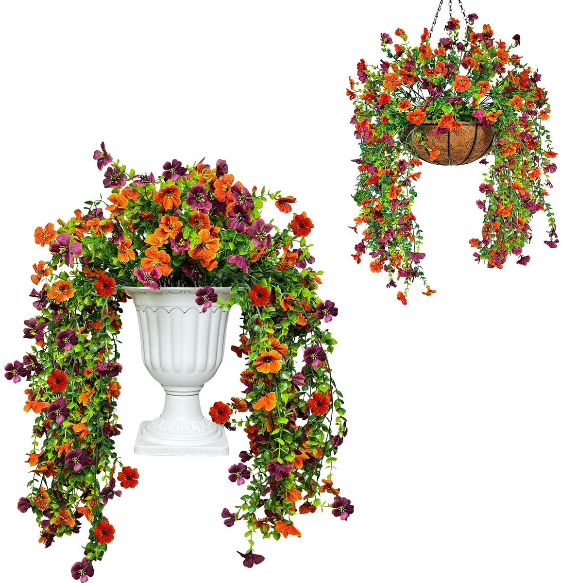 Omgoods - Kunstbloemen Set voor Buiten met UV-Bescherming, 2 Stuks