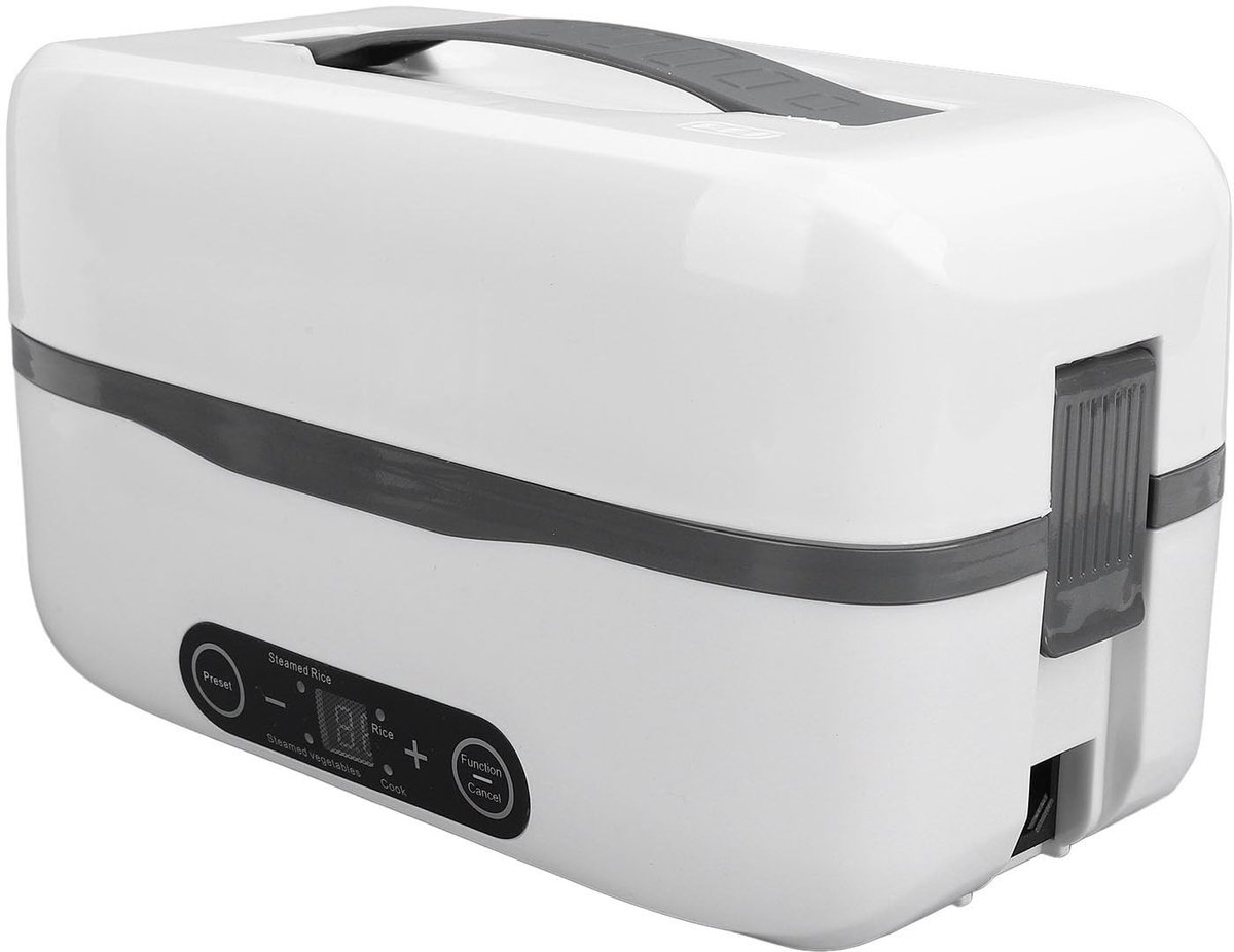 Omgoods - Elektrische Lunchbox - Voedselverwarmer - Multifunctioneel - 2 Compartimenten - Draagbare Lunchbox - Auto en Werk - Voor Volwassenen