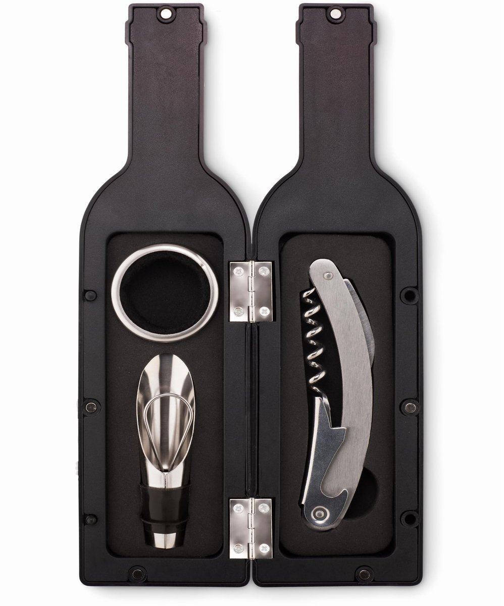Omgoods - Luxe Wijnflesopener Gift Set - Met Magnetische Sluiting en Accessoires