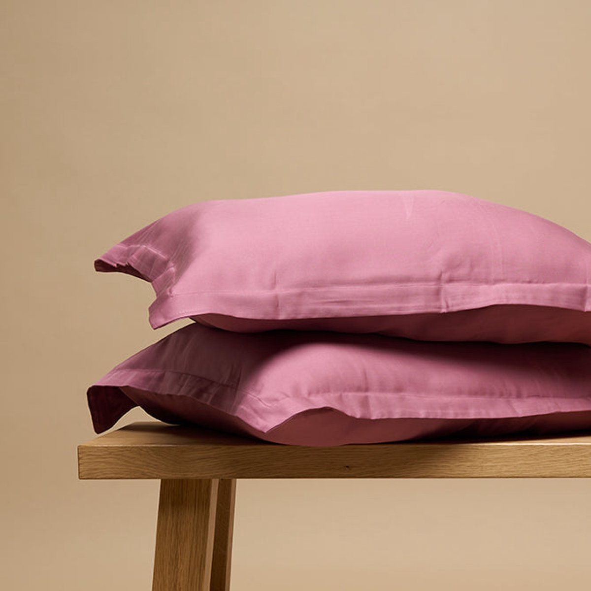 Coco & Cici - TENCEL Twill Kussensloop Dusty Rose - 1 kussensloop 50x60
