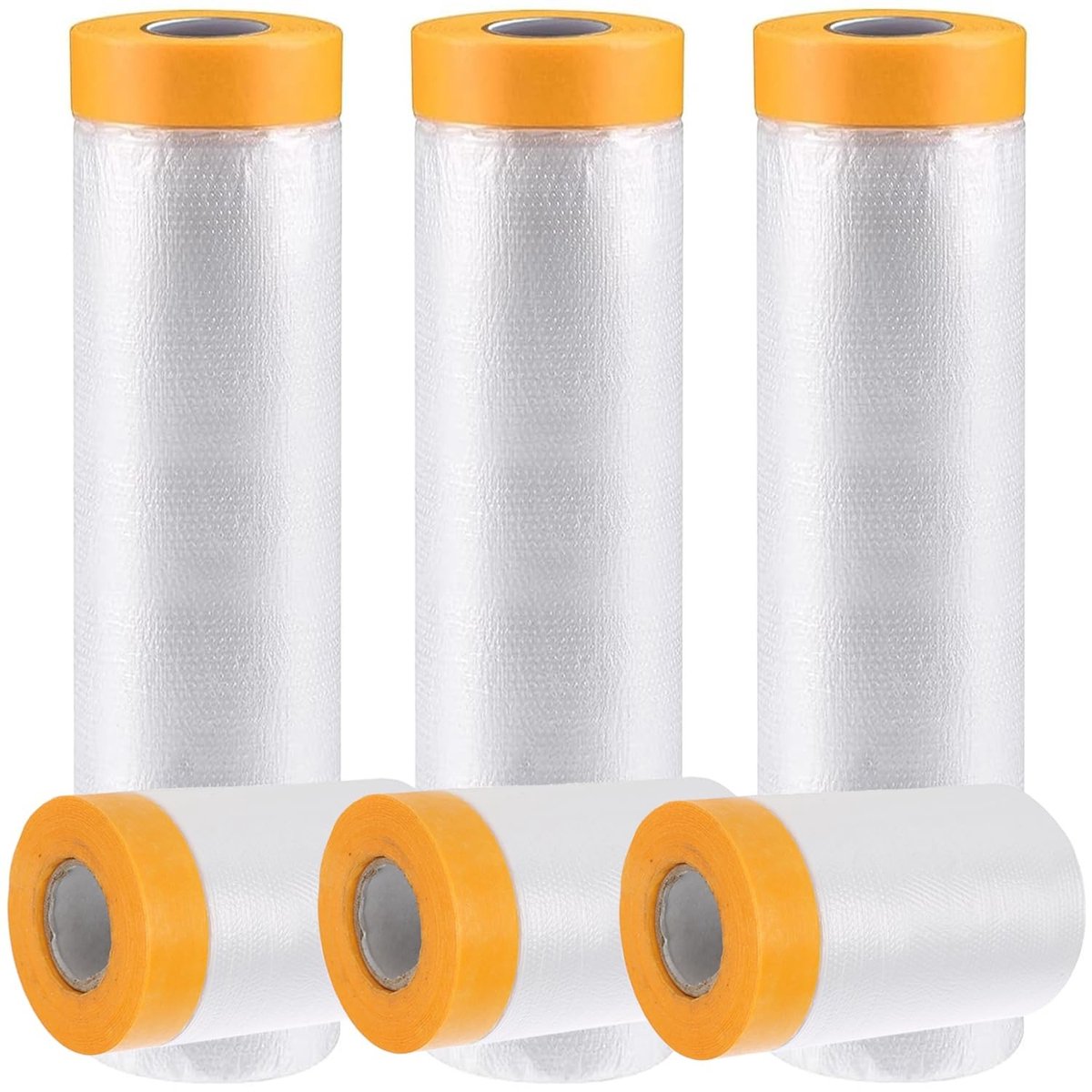 Omgoods - Zelfklevende Afdeklakband met Plastic Folie, Set van 6 Rollen