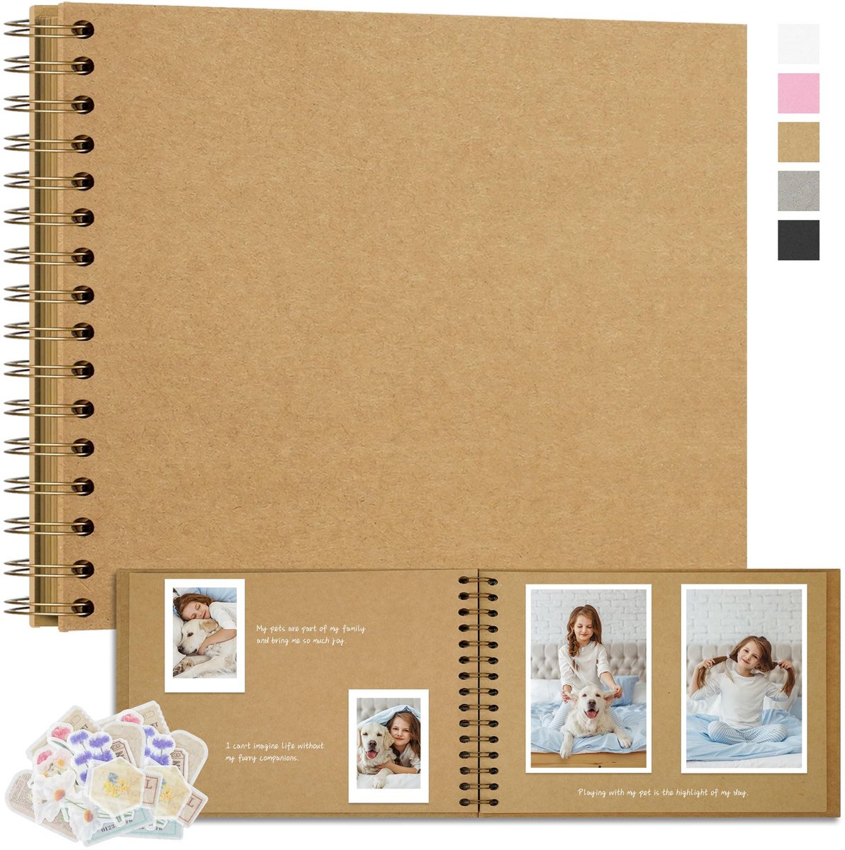 Omgoods - DIY Fotoalbum met 100 Pagina's voor Herinneringen