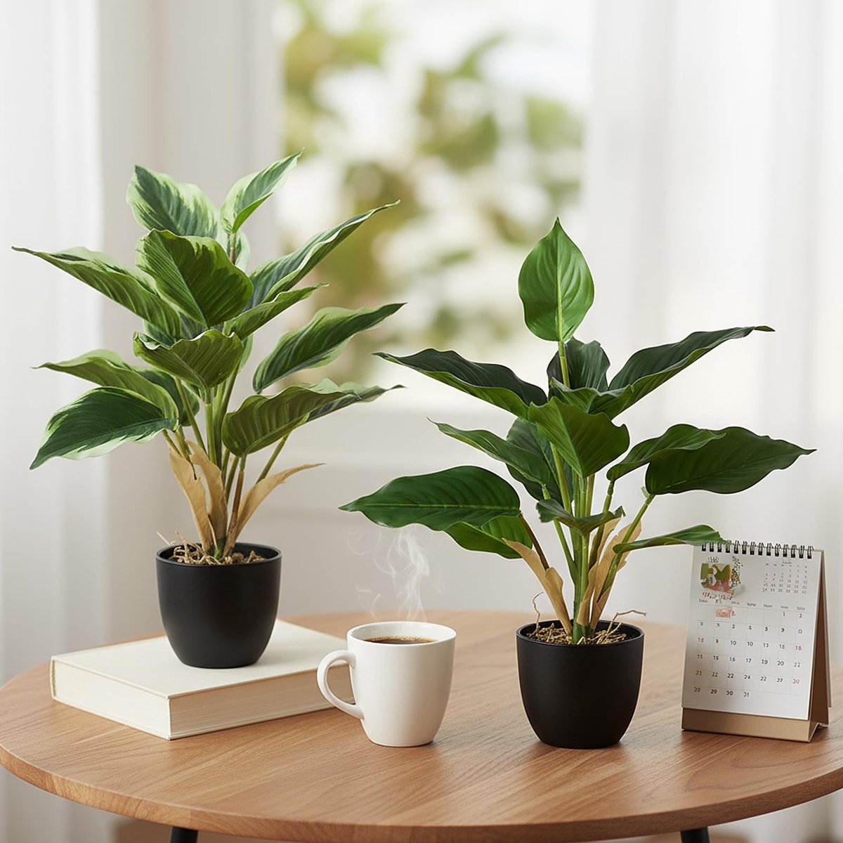 Omgoods - Set van 2 Realistische Kunstplanten met Pot (41 cm)