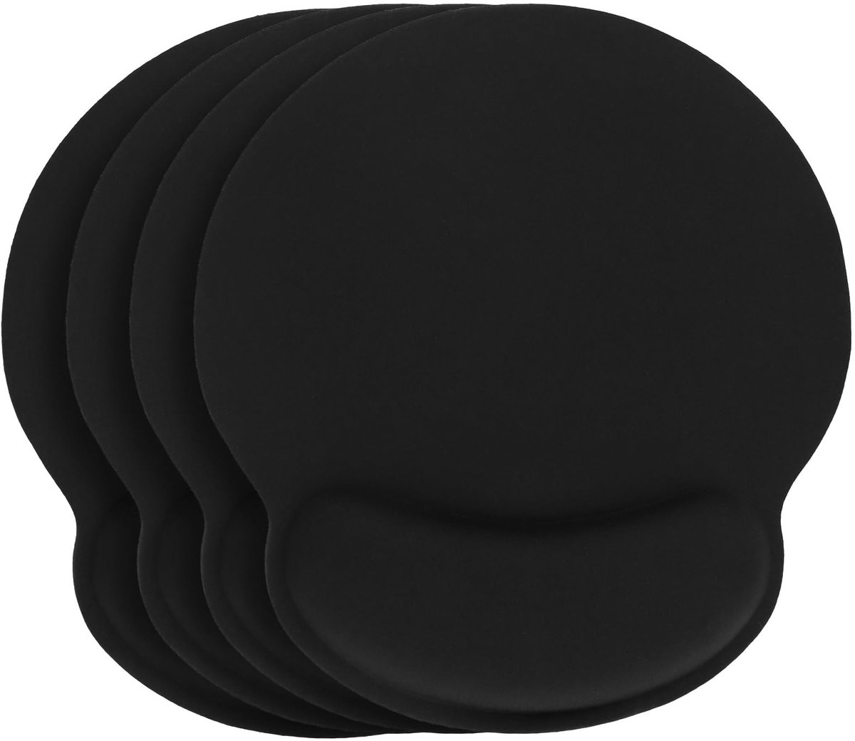 Omgoods - Set van 4 Ergonomische Muismatten met Gelkussen en Handsteun - 25 x 23 cm