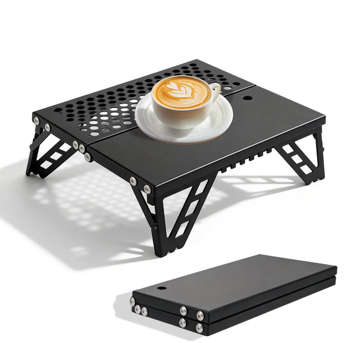 Omgoods - Opvouwbare Tafel - Mini Camping Eettafel van Ultralicht Aluminium - 26.5 x 20 x 6.5 cm