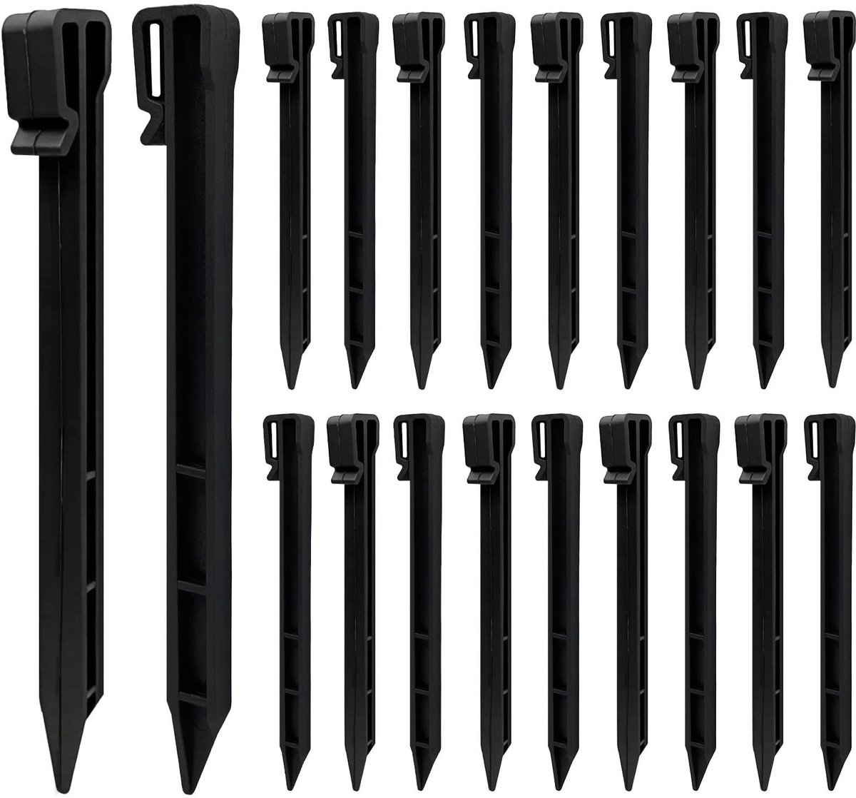 Omgoods - Set van 20 Plastic Grondankers voor Tuin en Tent