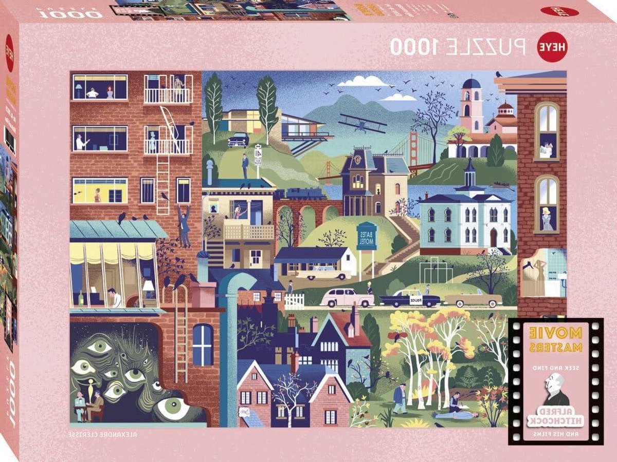 Hitchcock Films Puzzel - Film Puzzel - Ontspannen Vrije Tijd - Uniek Motief - 70 x 50 cm - Veelkleurig
