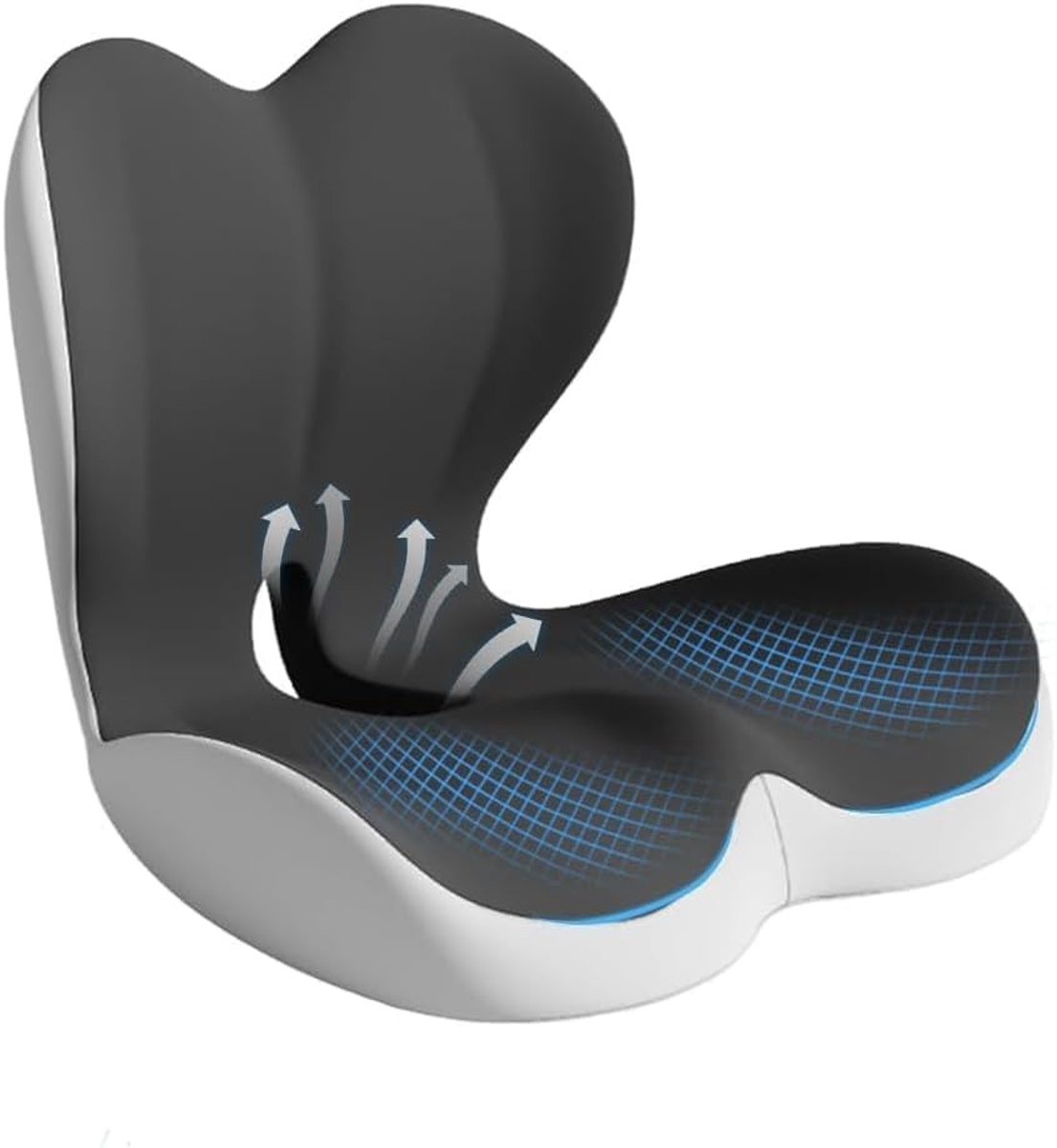 Omgoods - Orthopedisch Zitkussen met Rugleuning en Steun
