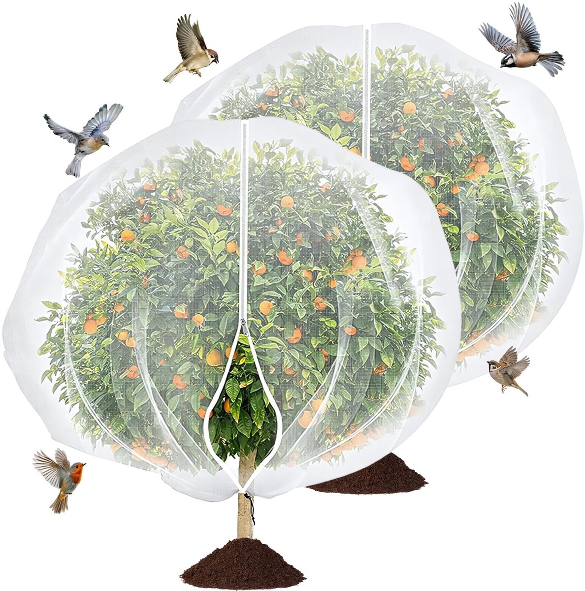 Omgoods - Grote Tuinnet voor Fruitbomen met Rits