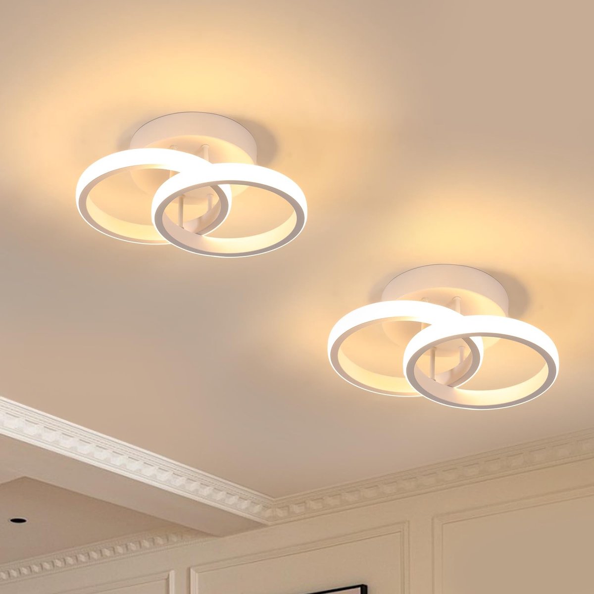 Omgoods - Set van 2 Moderne LED Plafondlampen voor Binnen