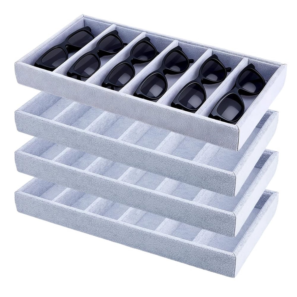Omgoods - 4-Delige Zonnebrillen Organizer met 6 Vakken