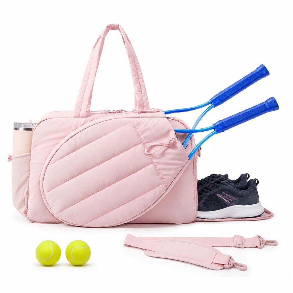 Omgoods - Tennistas voor Dames - Grote Capaciteit met Racketvak en Waterdichte Compartimenten