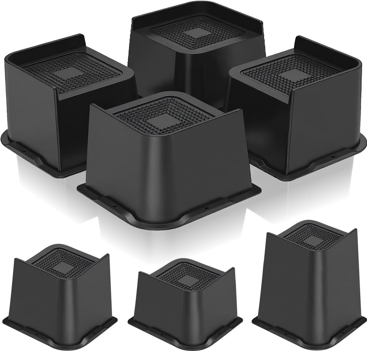 Omgoods - Set van 4 Verhogers voor Meubels, Zwart