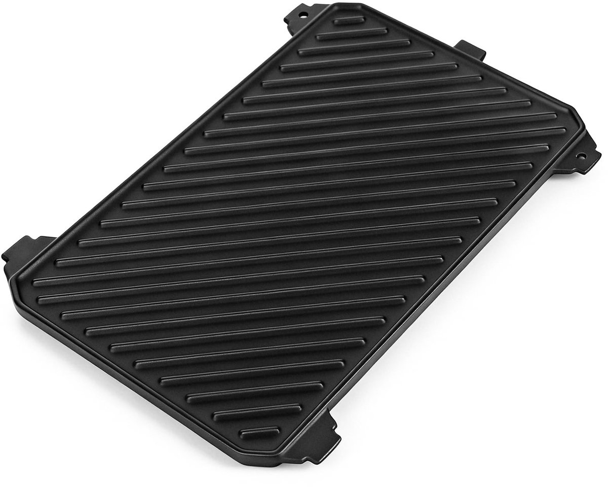 Omgoods - Gietijzeren grillplaat voor Grill - 2-in-1 plancha & griddle