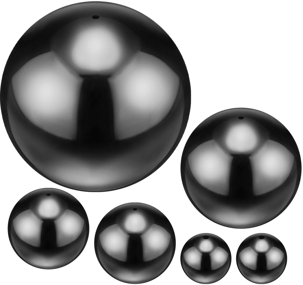 Omgoods - Set van 6 Roestvrijstalen Reflecterende Bollen voor Tuin en Vijverdecoratie