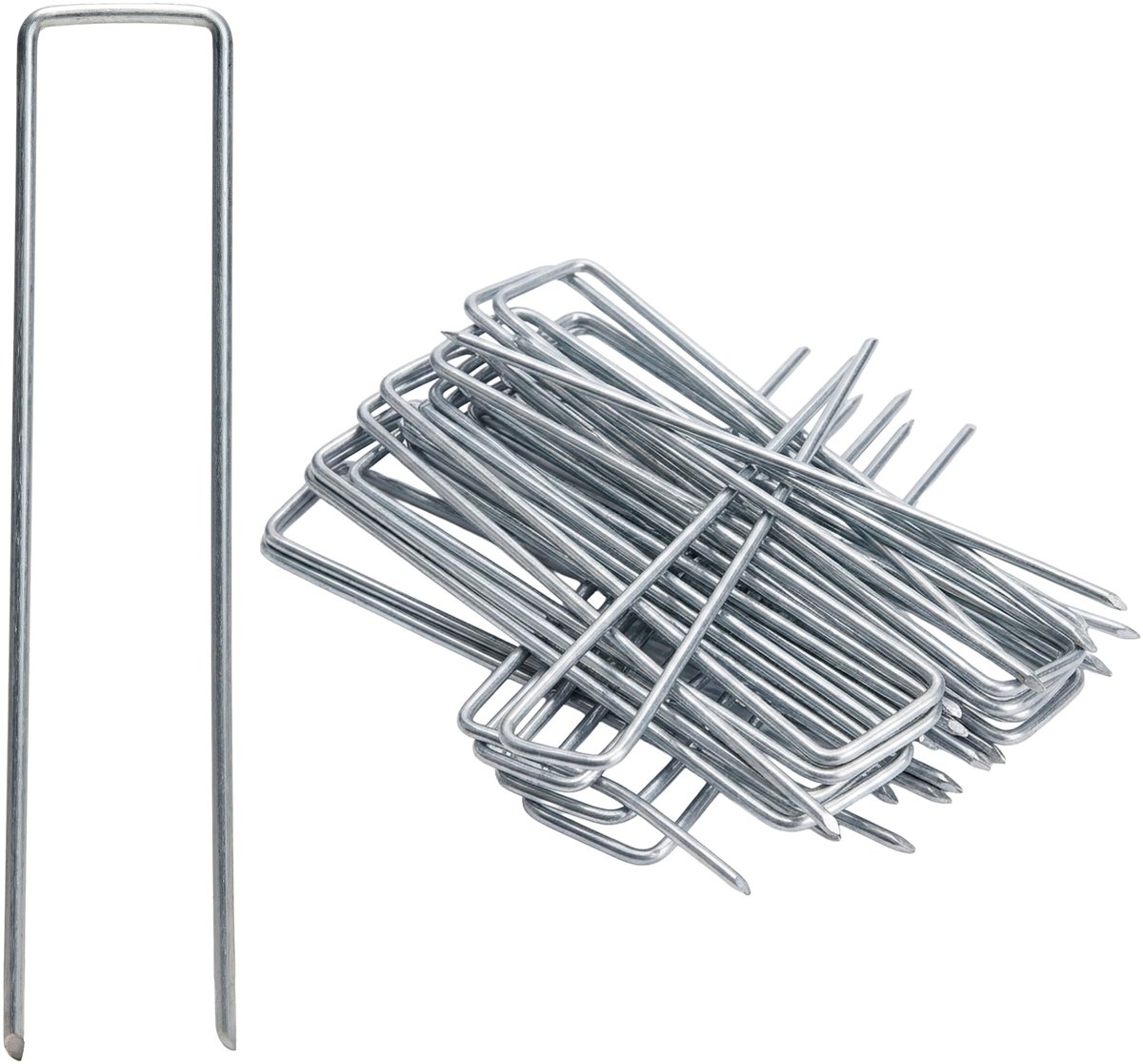 Omgoods - Set van 50 Verzinkte Grondpennen, Ø 3 mm, 150 x 25 mm
