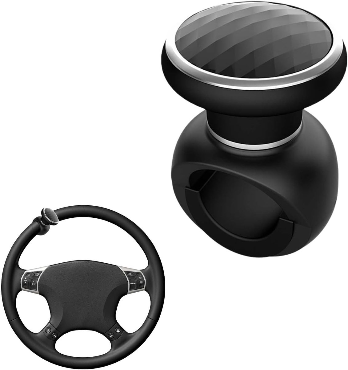 Stuurknop, 50 mm stuurwiel, stuurknop, spinner, stuurhulp, autostuurknop, stuurknop, spinner, voor auto, vrachtwagen, tractoren en vorkheftruck